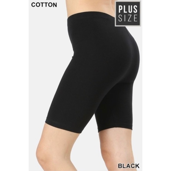 plus size cotton biker shorts